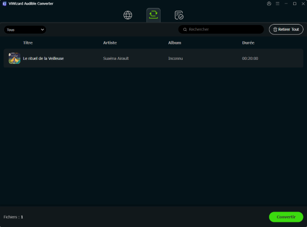 cliquer sur convertir pour lancer la conversion