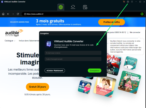 enregistrer le convertisseur audible