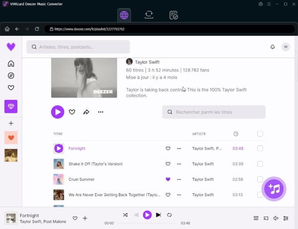 ajouter de la musique de Deezer