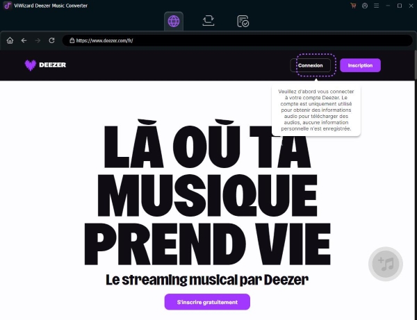ajouter deezer music à converter