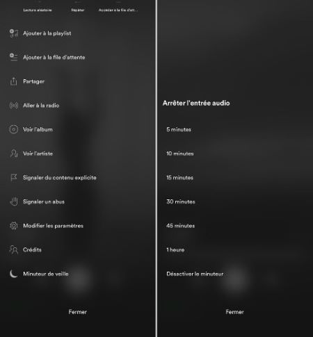 activer minuteur de veille