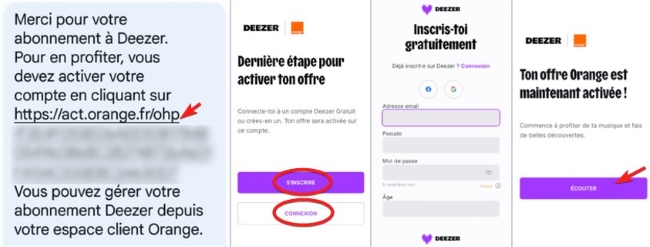 activer deezer depuis le lien
