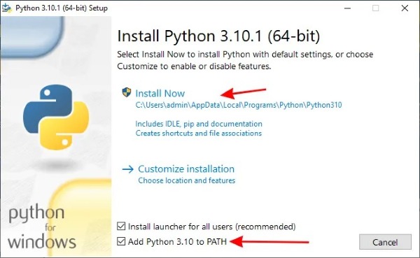 add python to path