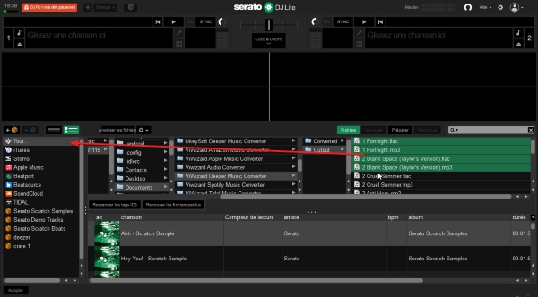 ajouter de la musique a serato dj