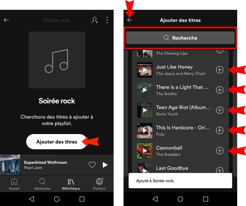 ajouter des titres