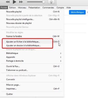 ajouter un dossier à la bibliothèque