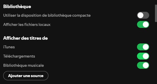 ajouter une source spotify