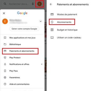 annuler abonnement google play