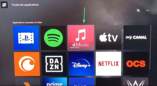 apple music sur ps5