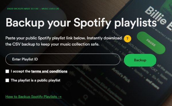 sauvegarder les playlists Spotify