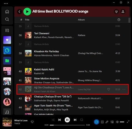 Bollywood titres grisés