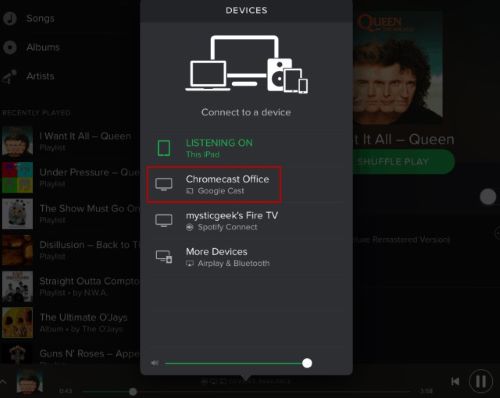 spotify chromecast