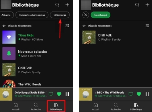 chanson Spotify téléchargée