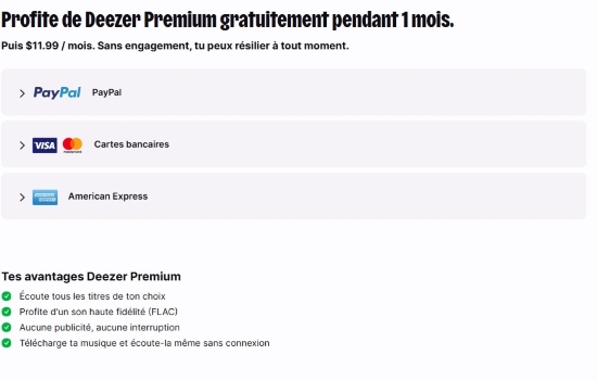 deezer premium gratuit