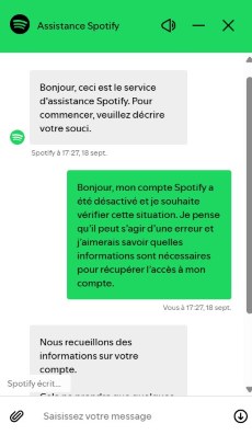 Conversation avec l'IA de Spotify