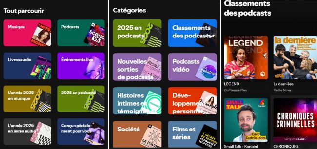 découvrez les podcasts Spotify