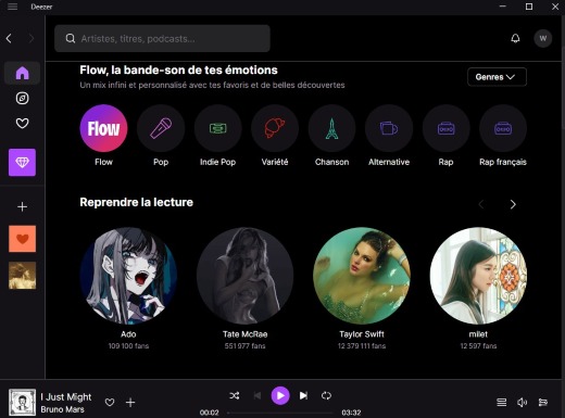 recommandations de deezer