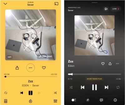 interface deezer vs tidal