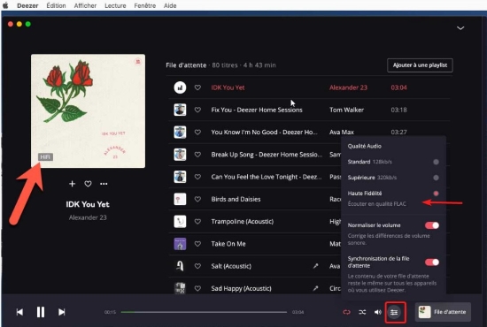 Deezer hifi sur mac