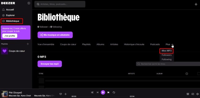 Mes MP3 Deezer