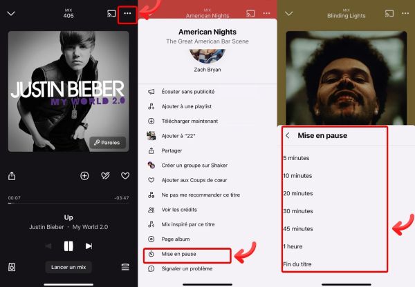 deezer mise en pause