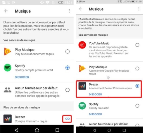 Deezer par defaut