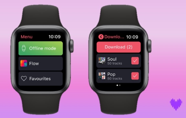 Deezer sur l'Apple Watch
