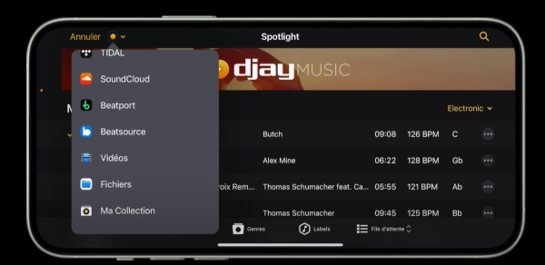 ajouter un fichier dans djay mobile