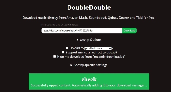 Telecharger tidal via doubledouble