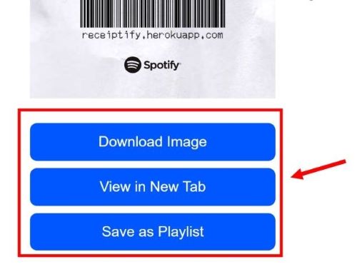 télécharger l'image du reçu spotify