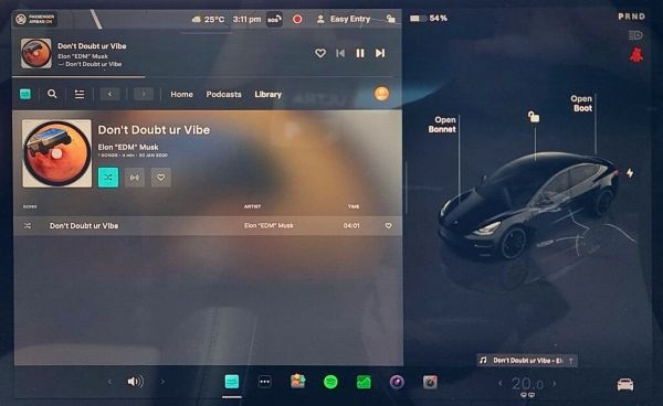 écouter amazon music sur tesla