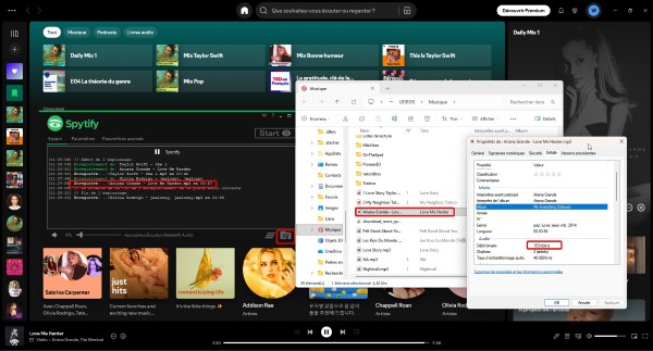 enregistrement avec Spytify est terminé