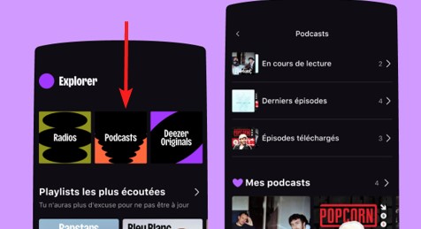 Explorer podcast Deezer