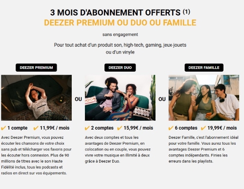 fnac deezer premium