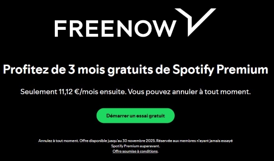 spotify premium freenow