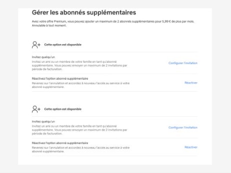 Gérer les abonnés supplémentaires