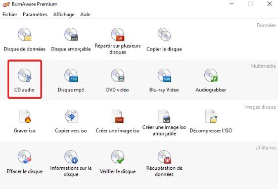 Graver cd avec burnaware