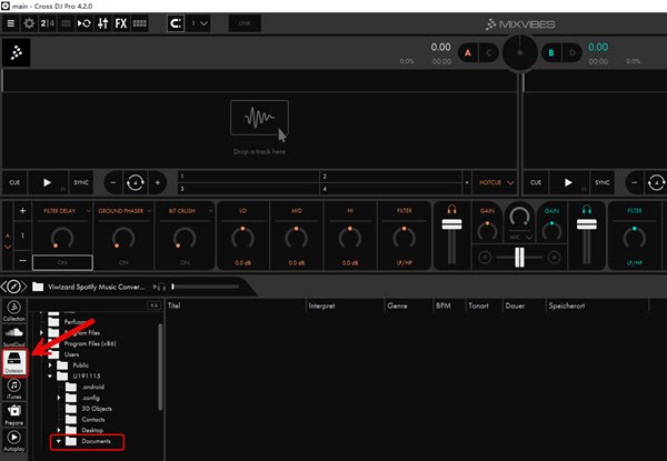 Importer de la musique dans Cross DJ