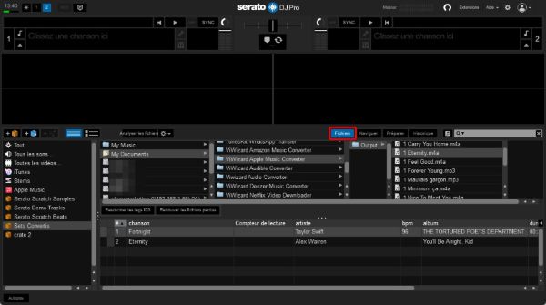 importer fichiers dans serato-dj