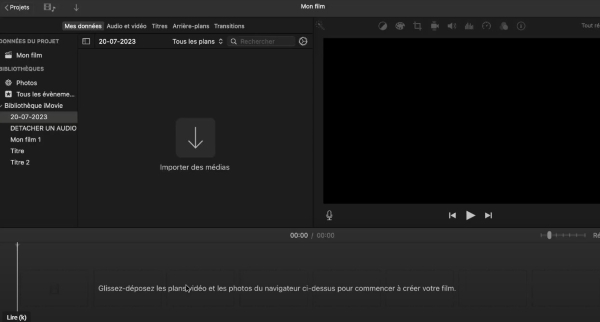 importer médias à iMovie
