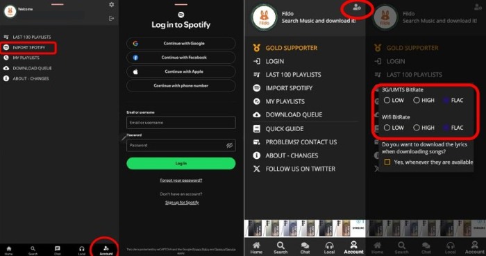 Importer Spotify dans Fildo