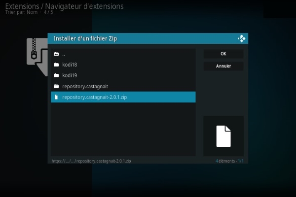 installer d’un ficher zip sur kodi