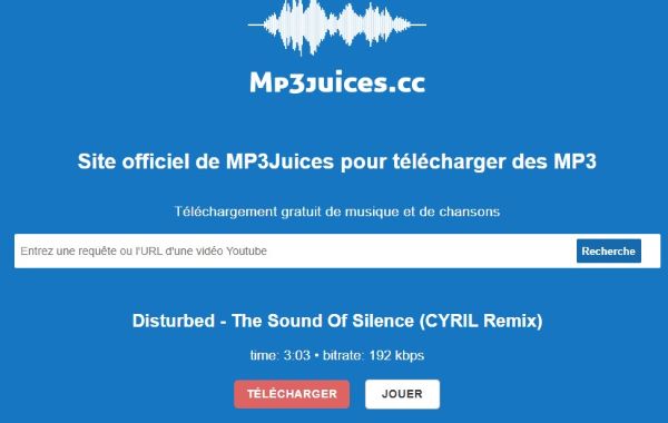 Interface mp3 juice