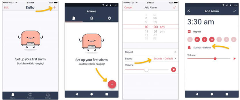 kello alarm clock pour spotify