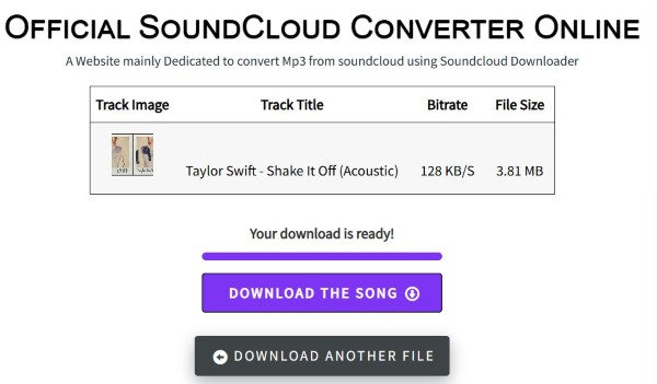 télécharger un morceau SoundCloud