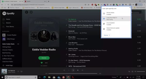 google chrome cast spotify music