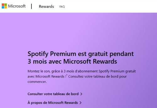 Microsoft Rewards spotify