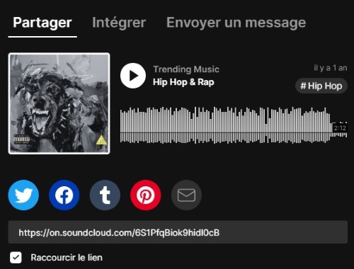 partager chansons soundcloud