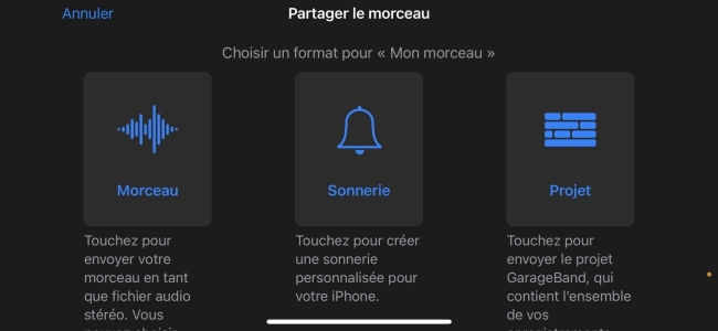 partager le morceau