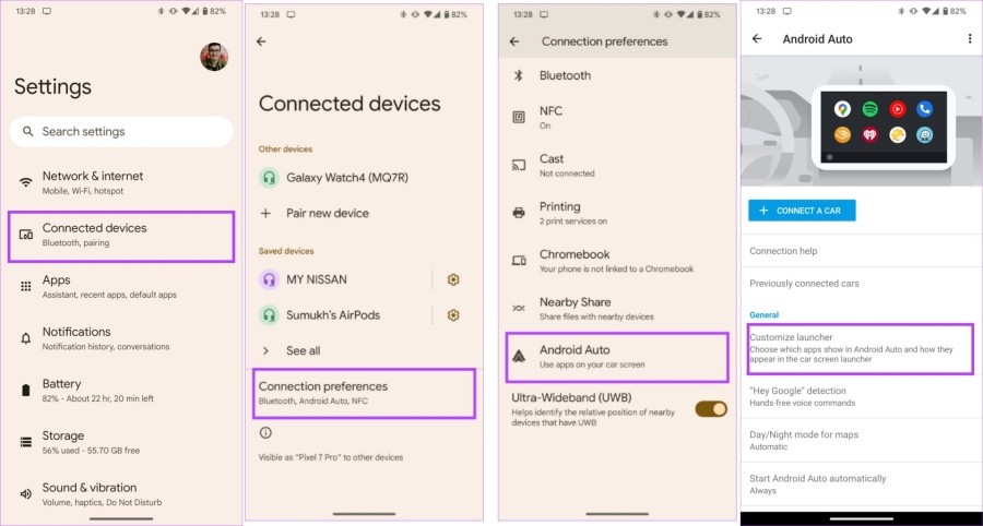 personnaliser le lanceur android auto